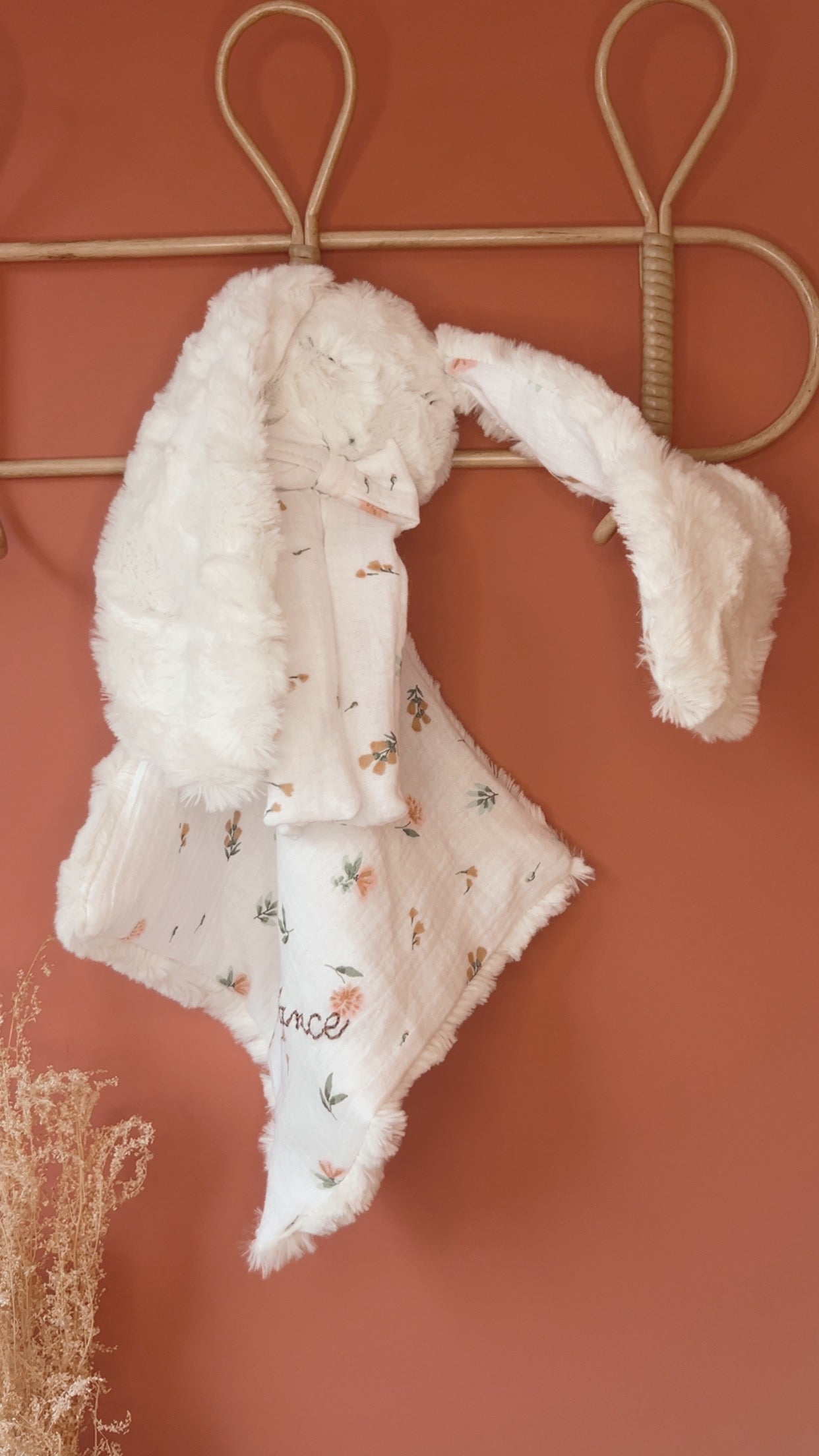 Doudou lange / doudou couverture fourrure - Flora
