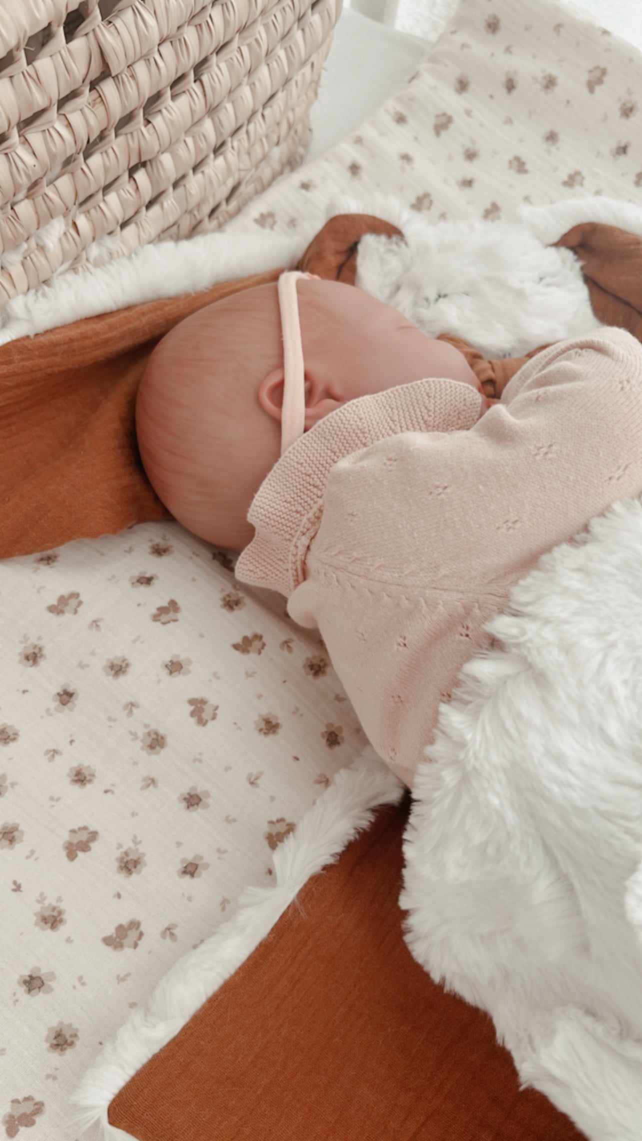 Doudou lange / doudou couverture Fourrure vagues - Caramel L atelier Oz et fee