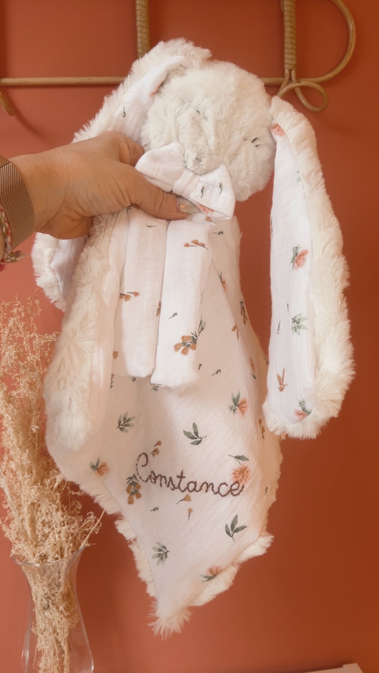 Doudou lange / doudou couverture fourrure - Flora