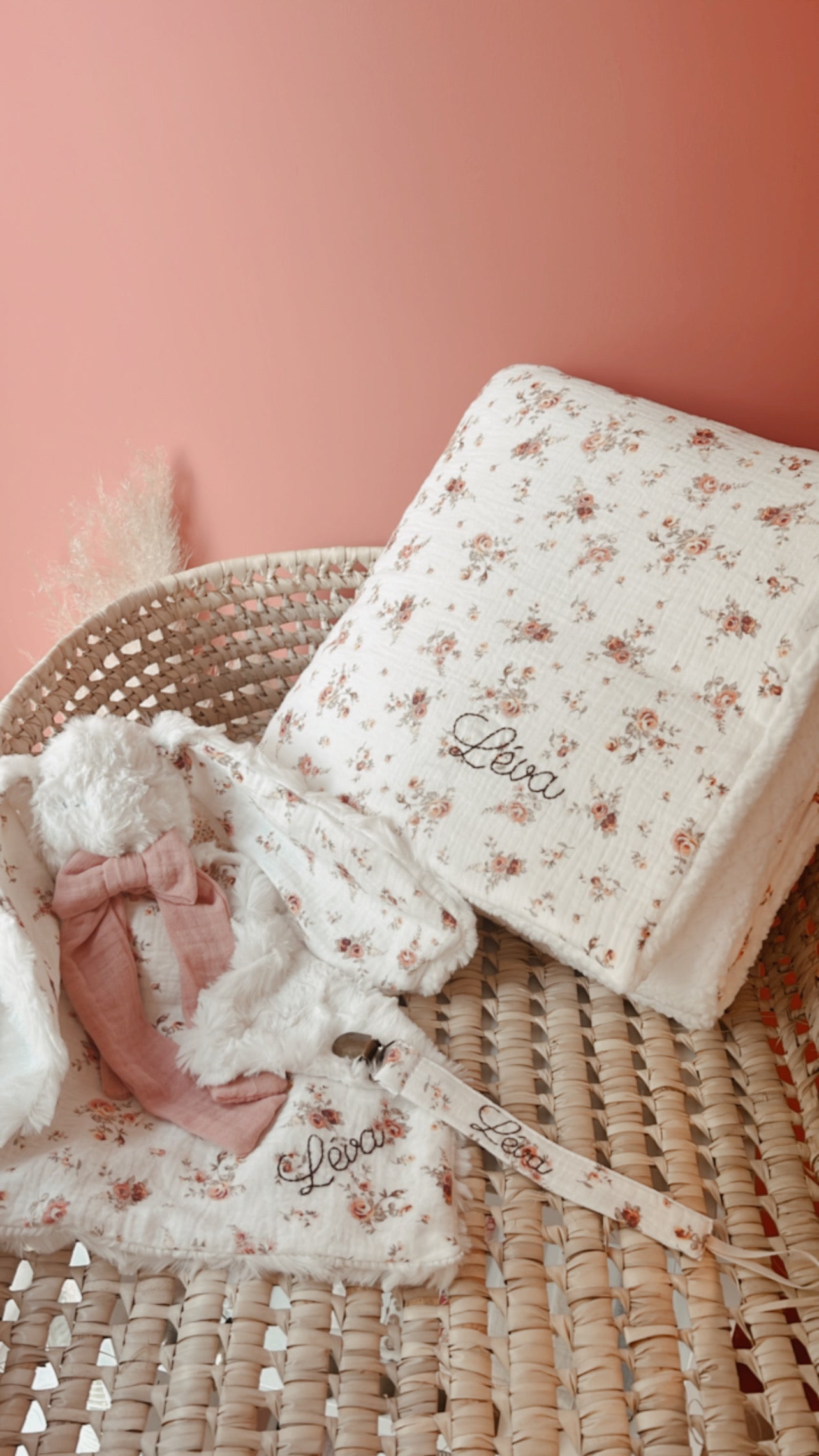 Doudou lange / doudou couverture lapin NINA