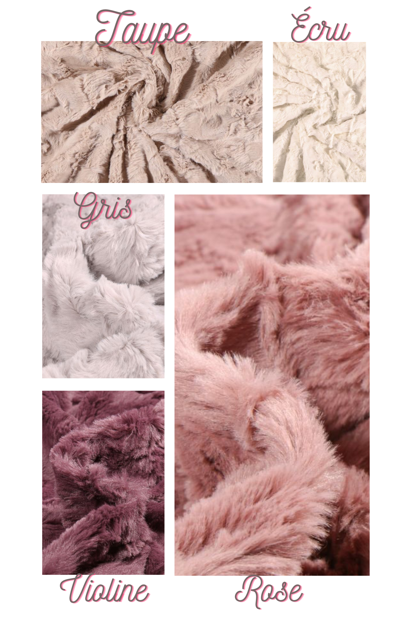 Doudou lange – Double gaze de coton aux couleurs d'été et fausse fourrure Extra douce
