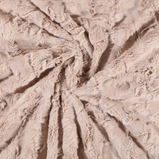 Doudou lapin lange PERNELLE en fausse fourrure écru ou taupe et gaze de coton,| cadeau naissance