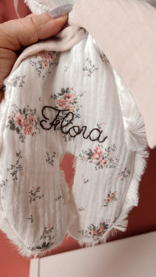 Doudou plat renard - Bouquet romantique