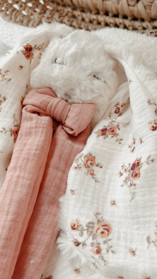 Doudou lange / doudou couverture lapin NINA
