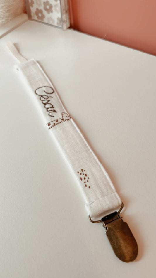 Attaches tétine bébé tissus Animaux L atelier Oz et fee