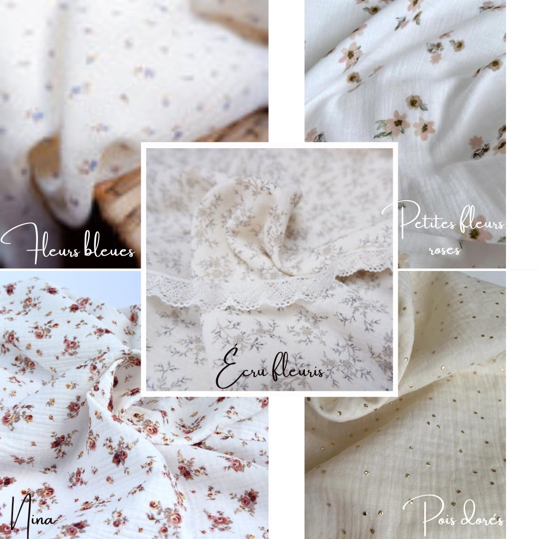 Doudou lapin lange en Sherpa ivoire et double gaze de coton Caramel L atelier Oz et fee