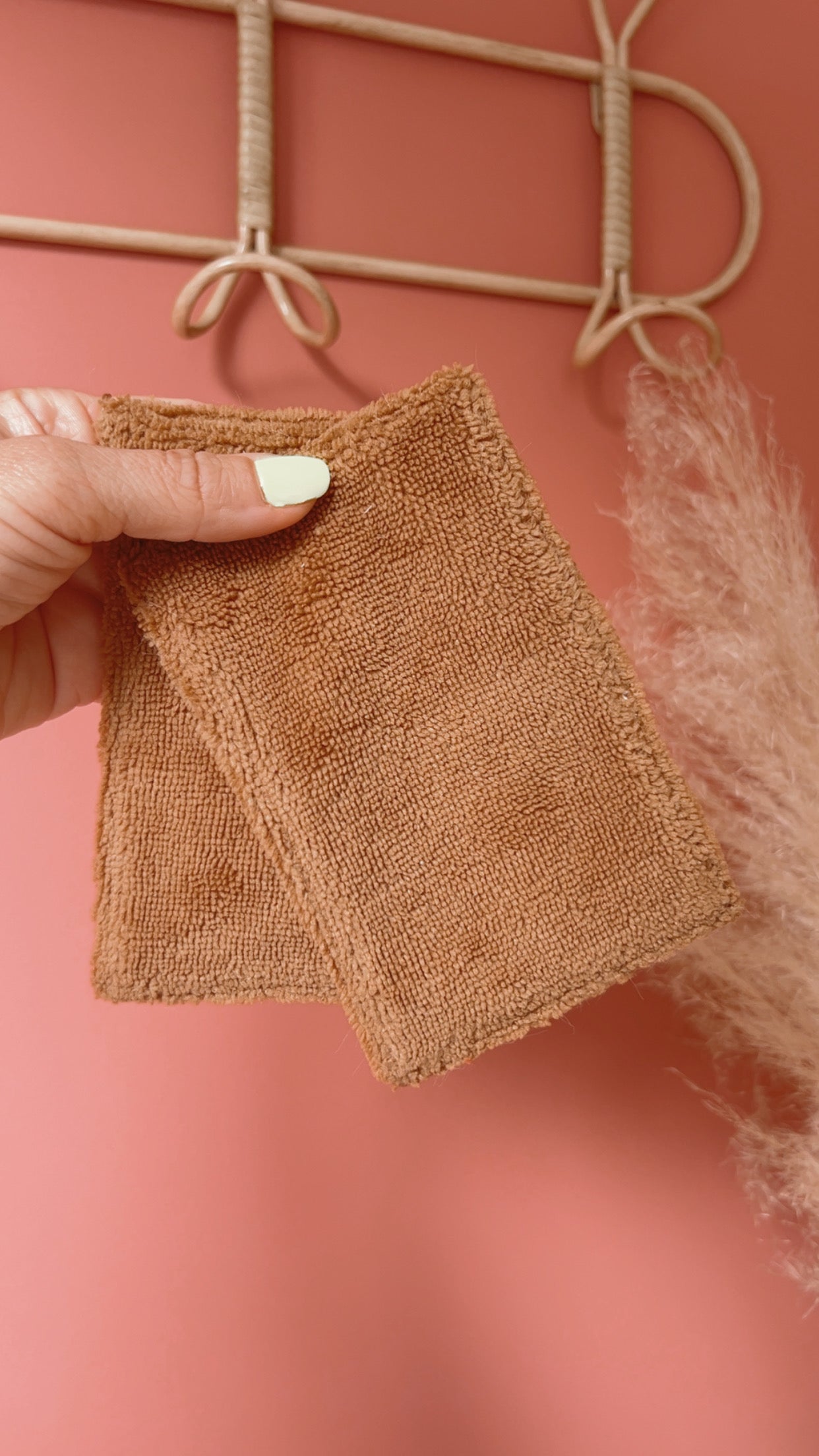 Lot de 2 Lingettes nettoyantes pour bébé, éponge de bambou et gaze de coton 10x15cm, réutilisables, accessoires bébé doux et écologique