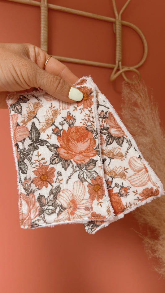 Lot de 2 Lingettes nettoyantes pour bébé, éponge de bambou et gaze de coton 10x15cm, réutilisables, accessoires bébé doux et écologique