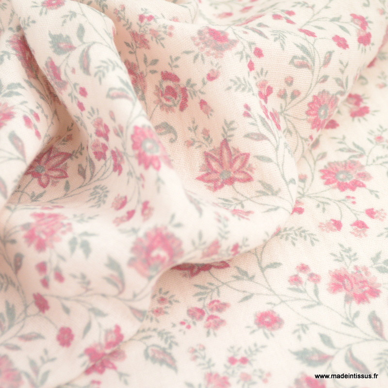 Doudou lange – Double gaze de coton aux couleurs d'été et fausse fourrure Extra douce