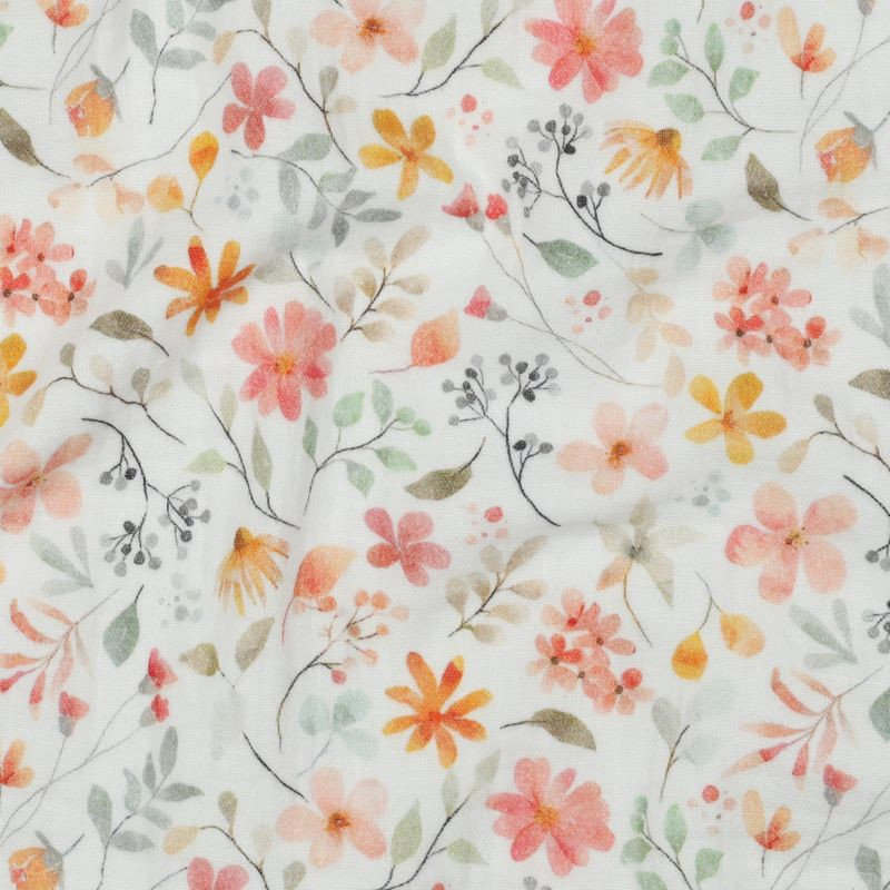 Doudou lange – Double gaze de coton aux couleurs d'été et fausse fourrure Extra douce