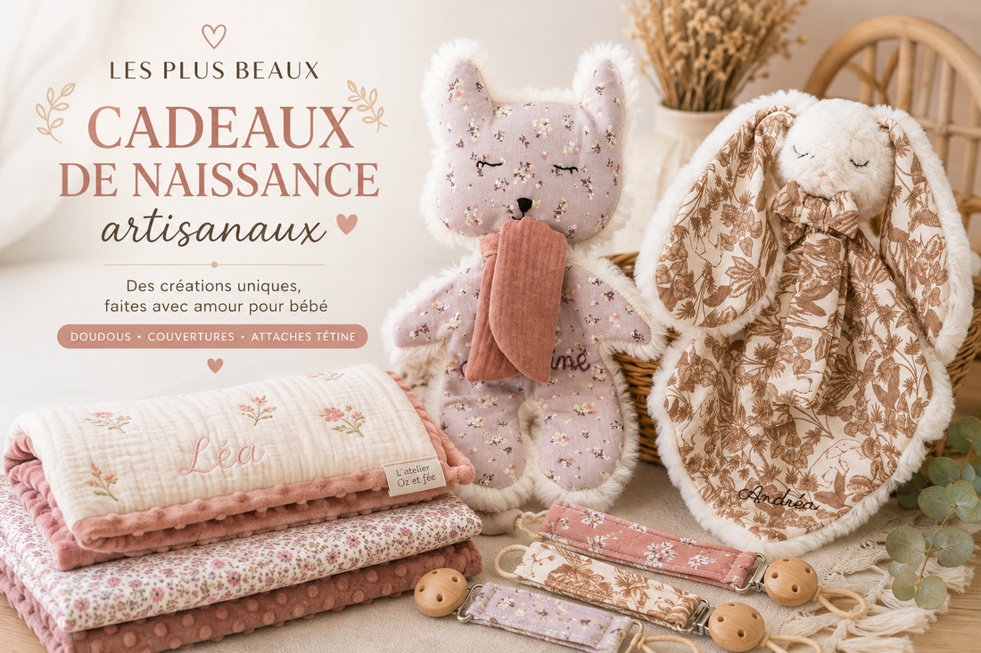 Les plus beaux cadeaux de naissance artisanaux | L'Atelier Oz et Fée