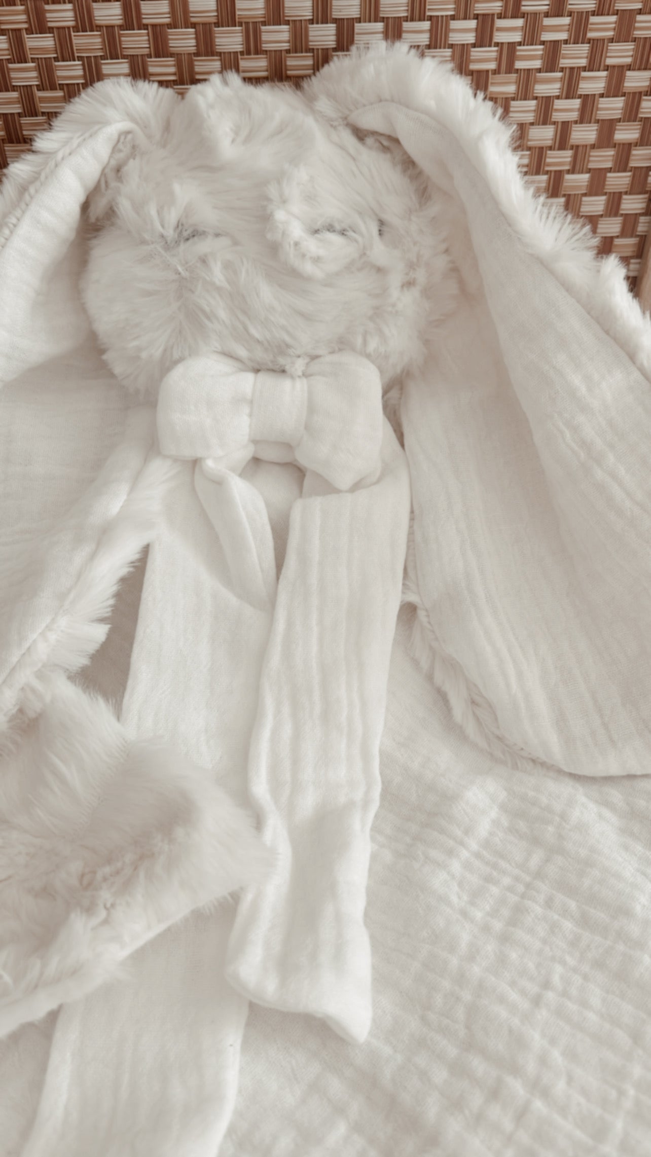 Doudou lange Blanc cassé 25cm EN STOCK L atelier Oz et fee