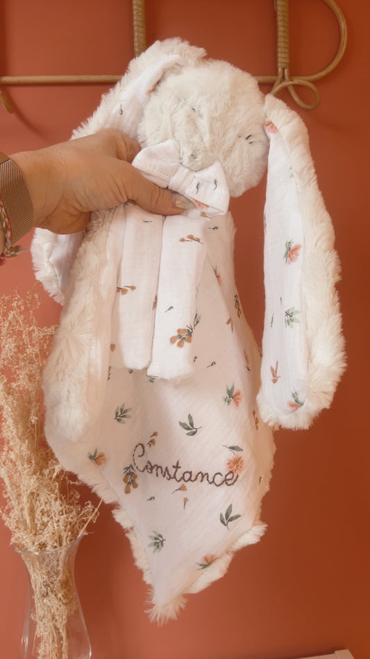 Doudou lange / doudou couverture  fourrure - Flora