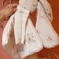 Doudou lange / doudou couverture fourrure - Jersey côtelé Flowers - Quantité limité