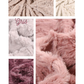 Doudou lange – Double gaze de coton aux couleurs d'été et fausse fourrure Extra douce