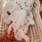 Doudou plat renard en Sherpa lait et gaze de coton à motifs. L atelier Oz et fee
