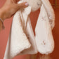 Doudou lange / doudou couverture fourrure - Jersey côtelé Flowers - Quantité limité