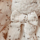 Doudou lapin lange en Sherpa ivoire et gaze Simone L atelier Oz et fee