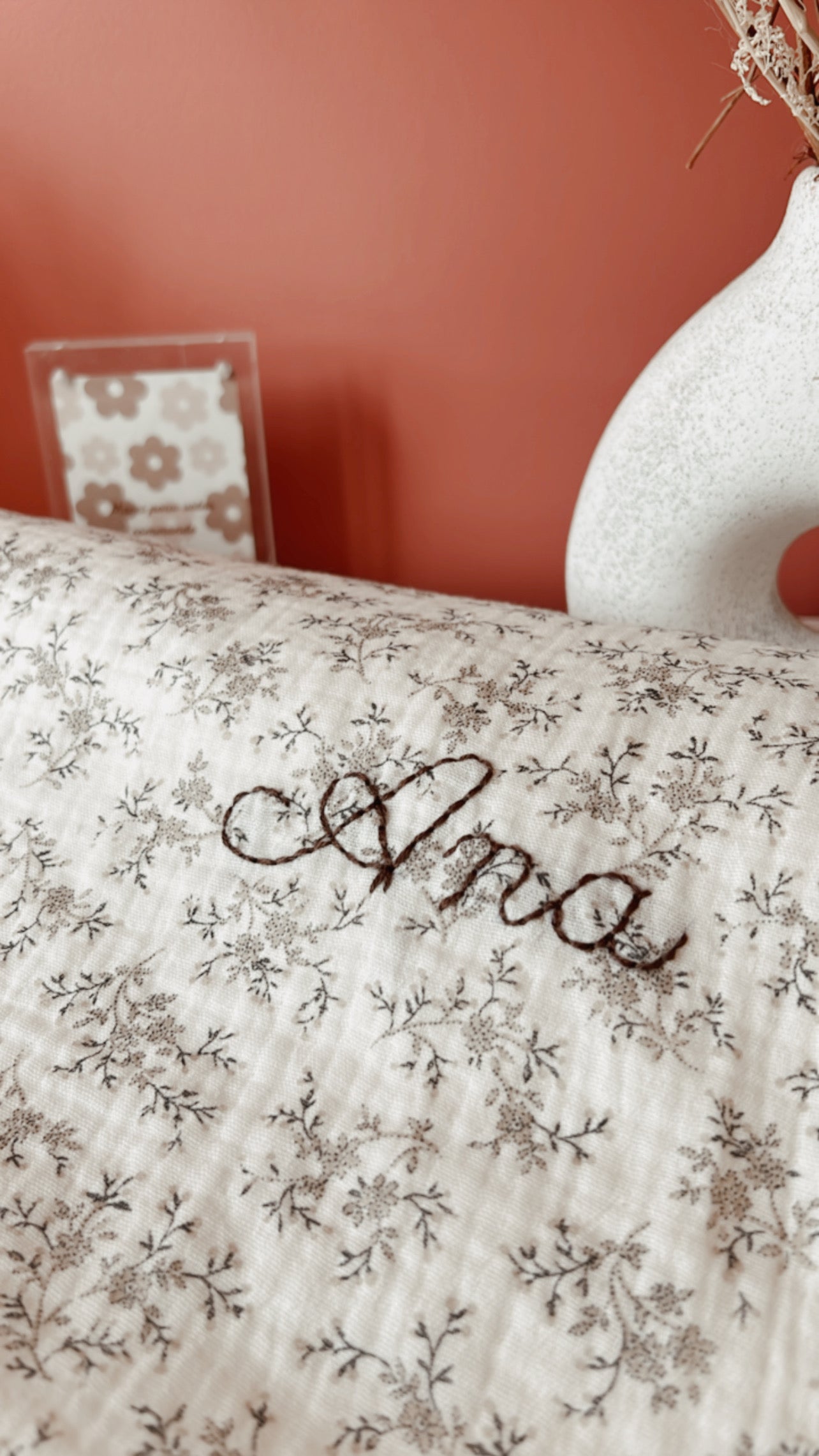 Lange - Maxi lange / ma couverture d'été écru fleuris L atelier Oz et fee