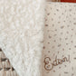Doudou lapin / doudou couverture fourrure - Fleurs bleues L atelier Oz et fee