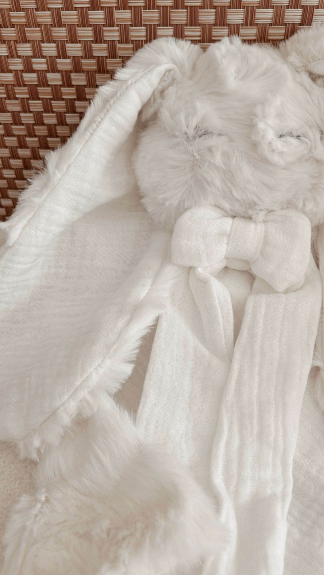 Doudou lange Blanc cassé 25cm EN STOCK L atelier Oz et fee