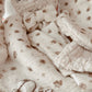 Doudou lapin lange en Sherpa ivoire et double gaze de coton Caramel L atelier Oz et fee