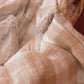 Doudou lapin lange en Fourrure taupe - Vichy Nude & beige