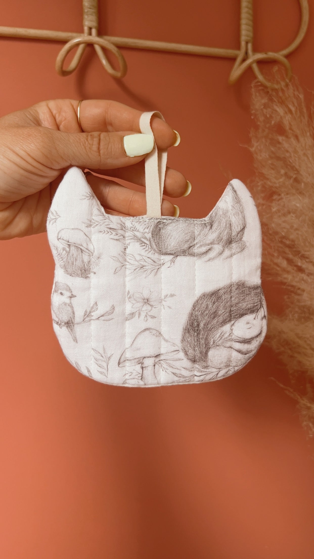 Attache tétine matelassé doudou renard