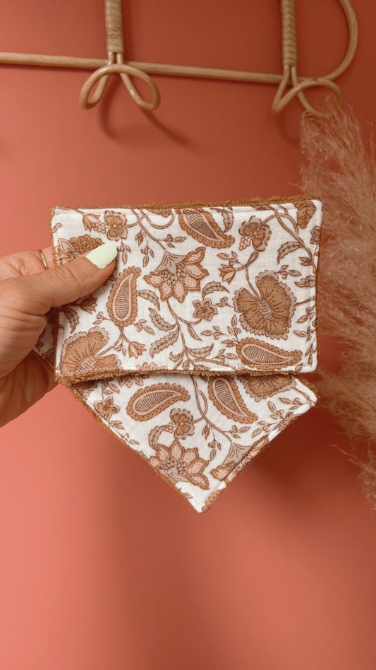 Lot de 2 Lingettes nettoyantes pour bébé, éponge de bambou et gaze de coton 10x15cm, réutilisables, accessoires bébé doux et écologique